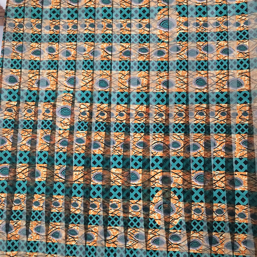 Модные африканские печатные органзы ленты ткань 4 ярдов матч 2 ярдов шелковой ткани для одного набора 28 различных дизайн доступны