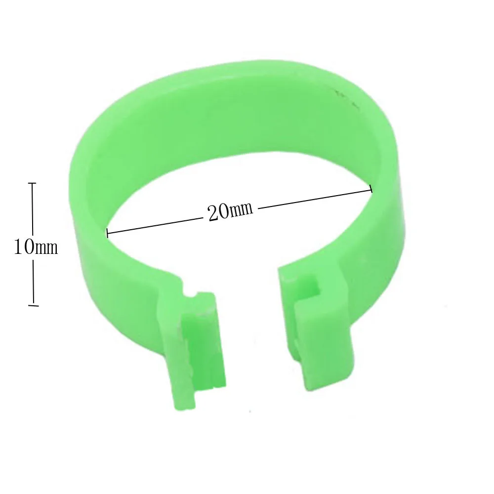 100 Pcs Chicken Leg Bands 1.6- 2.0 CM Chicken Poultry Rings 5 Colors Pigeon Geese Quail Bird Ring Carry Tools Feeding