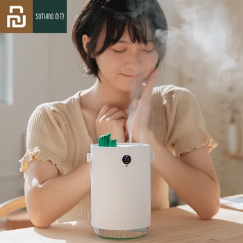 

Sothing Dual Nozzle Humidifier Cactus Mini LCD Digital Detect Humidity Mist Diffuser 7Color LED Light Office Desktop Bedroom 1L
