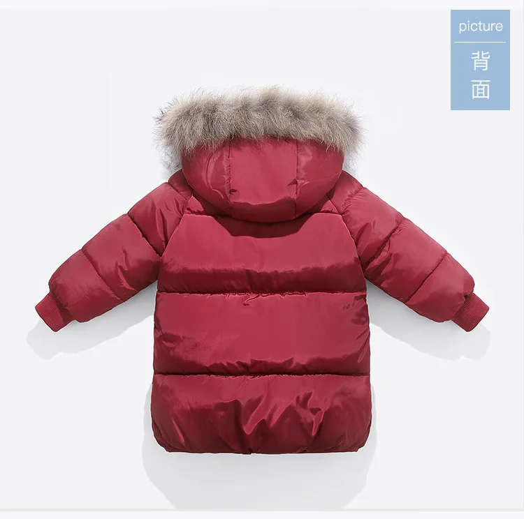 Детское длинное хлопковое пальто Плотная хлопковая одежда для мальчиков и девочек хлопковая куртка для мальчиков и девочек детский зимний пуховик с меховым воротником