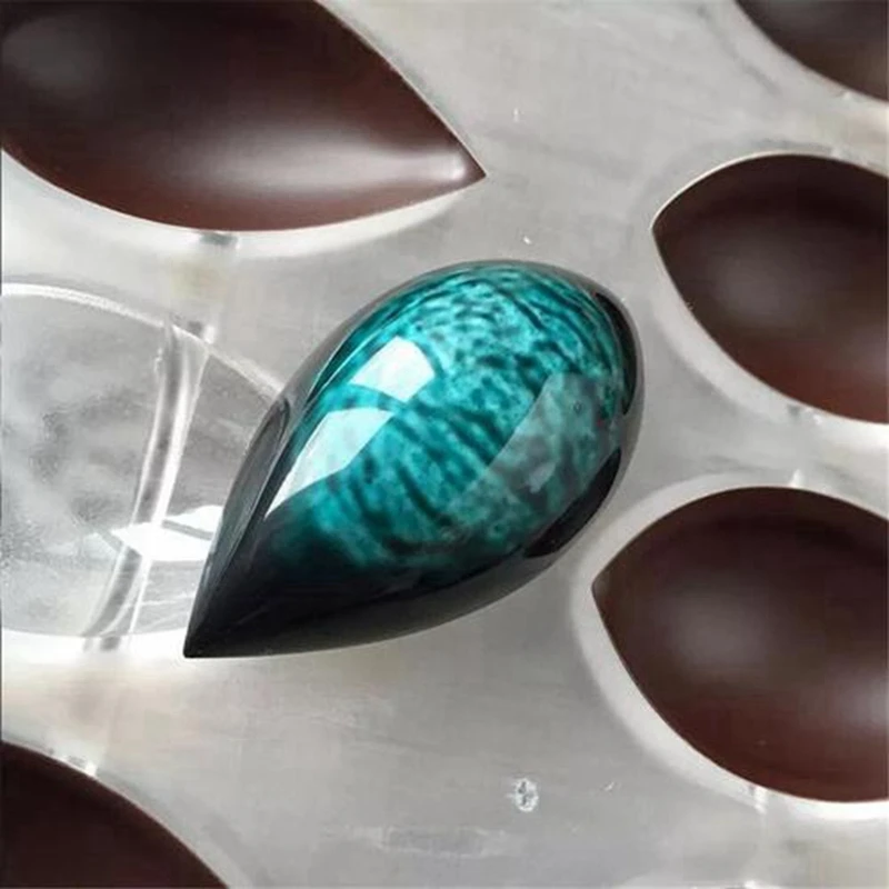 Chocolate Mold Lotus Shape Drop Water Bakeware PC Transparent Candy Making Pastry Tool Mold2
