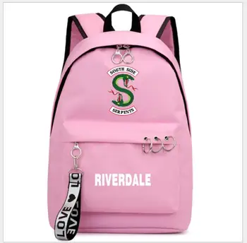 

Fashion Sac A Dos Femme Black Pink Backpack Travel Backbag Mochila Riverdale Design School Bags For Teenage Girls&Boys