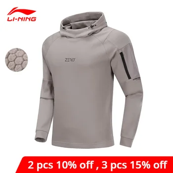 

Li-Ning Men Training Hoodies WARM SHELL Winter Fleece 58% Cotton 42% Polyester LiNing li ning Loose Fit Sweaters AWDP693 MWW1634