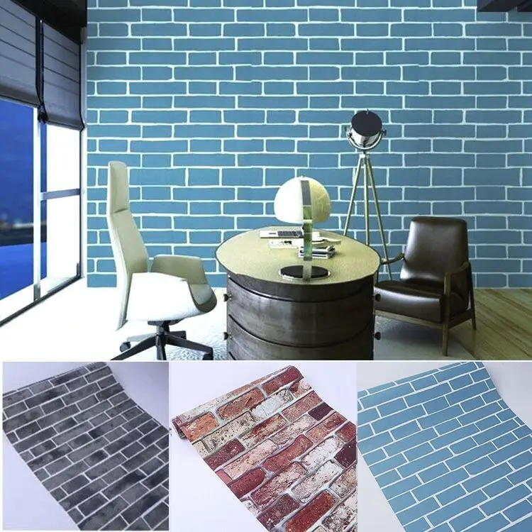 brick pattern waterproof self-adhesive wallpaper self-adhesive wallpaper  imitation brick stickers 3 meter  long