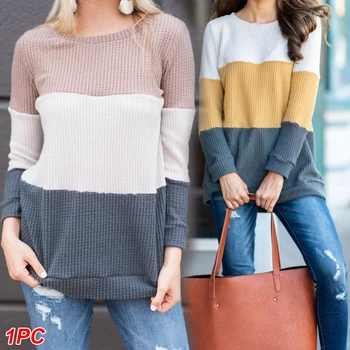 

Spring Gift Casual Loose Pullover Long Sleeves Autumn Fashion Assorted Colors Warm Women Sweater Daily Home Crew Neck
