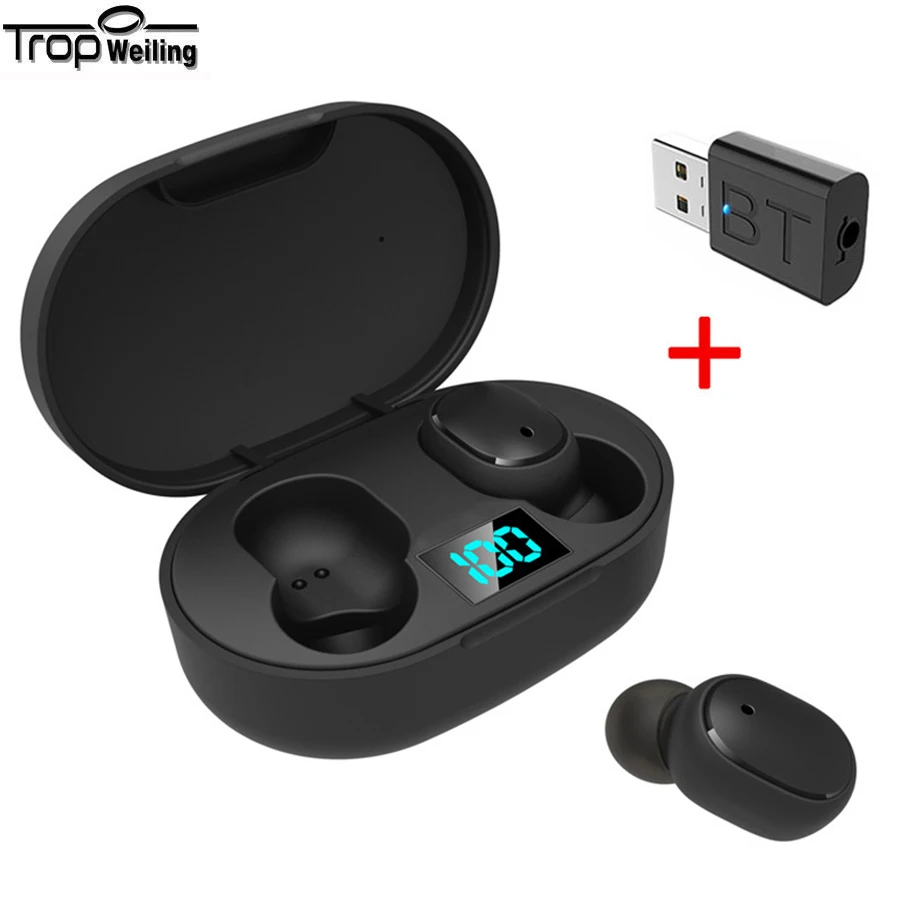 TWS беспроводные наушники Bluetooth 5,0 двойные наушники спортивные гарнитуры с микрофоном для смартфона Xiaomi Аурикулярные Bluetooth наушники - Цвет: E6s-1