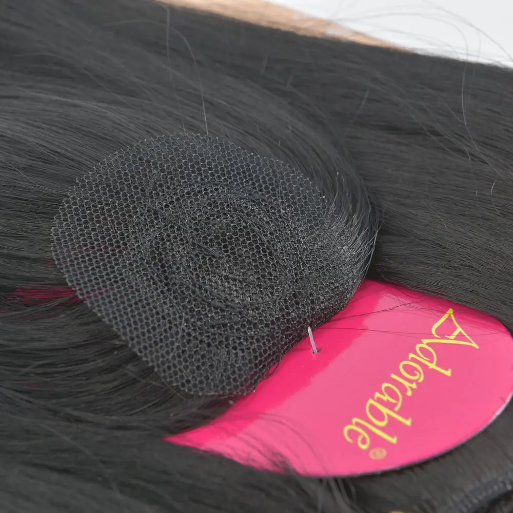 Adorable Hair Bundles With Free Small Closure,Heat Resistant Fiber Yaki Straight Packet Hair Weaves Quattro Yaki Wave 4pcs 12-18