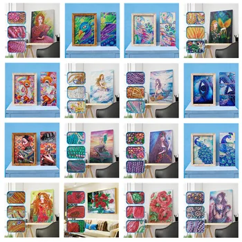 

Shaped diamond painting fashion girl flower animal cartoon DIY 5D part drill cross stitch kit crystal rhinestone art