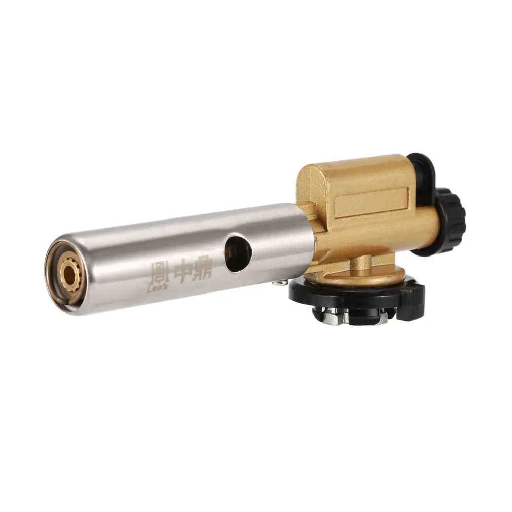 

Copper Flame Gun Gas Burners Gun Maker Torch Lighter Auto Piezo Ignition Flamethrower Gas Torch For Outdoor BBQ Camping Picnic