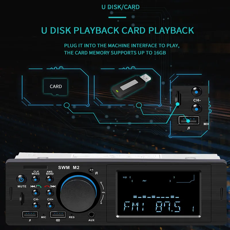 FM AUX Mp3 Автомагнитола стерео приемник 1 Din Авто управляемые автомобили Bluetooth аудио модулятор центральный мультимедийный Android dvd-плеер
