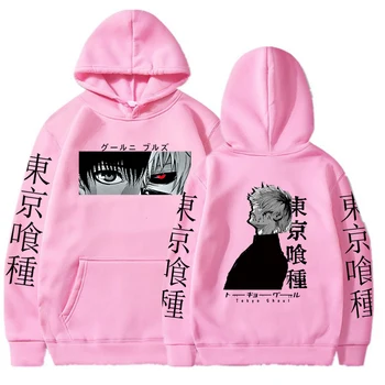 Tokyo Ghoul Anime Hoodie Pullovers Sweatshirts Ken Kaneki Graphic Printed Tops Casual Hip Hop Streetwear 4