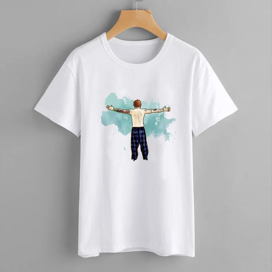 Ed Sheeran Harajuku T Shirt Women Ullzang 90s Music Lovers Funny Cartoon Print T-shirt Fashion Women Tops Plus Size Summer Tees - Цвет: 16