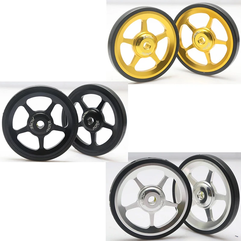 Attachment Easy Wheels 2 Pcs//set Aluminum Alloy For Brompton Modification Kits