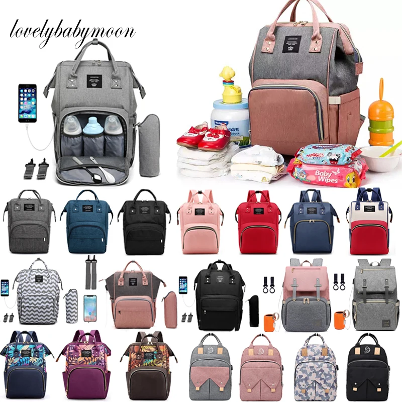 Mom Backpack Diaper-Bag Mummy-Bag Baby-Care Large-Capacity Pregnant-Travel Waterproof
