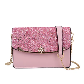 

crossbody bags for women Fashion Sequin PU leather square women's messenger bag sac a main femme shoulder bag bolsos mujer
