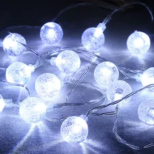 20 Head LED Bubble Ball Shape Battery Box Lighting Warm White Chain Christmas Party Festival Indoor Outdoor Decorative Lights