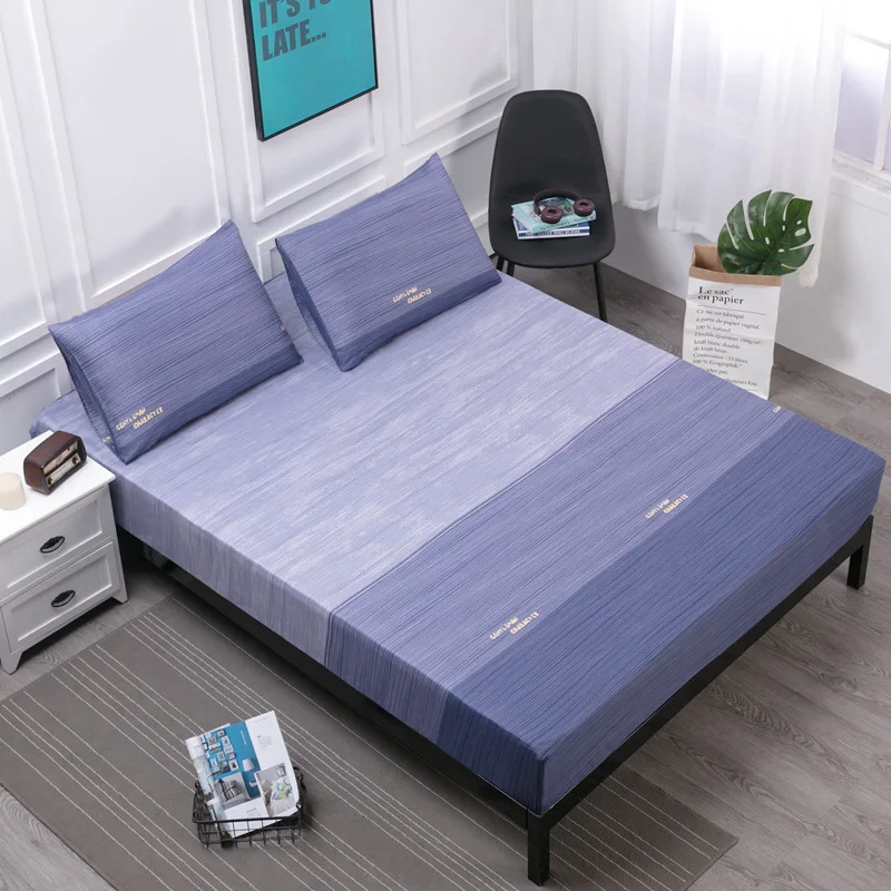 12 Color Waterproof Mattress Cover Solid Soft Fitted Sheet with Elastic Band High Quality Mattress Protector
