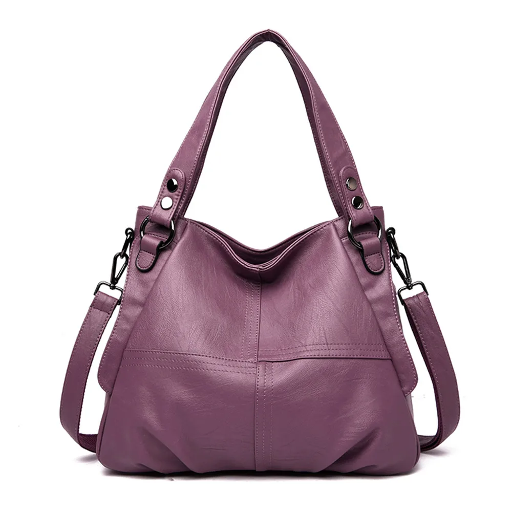 Purple Bolsas De Mujer Leather luxury handbags women bags designer handbags high quality ladies hand bags crossbody for women Sac - Цвет: Purple