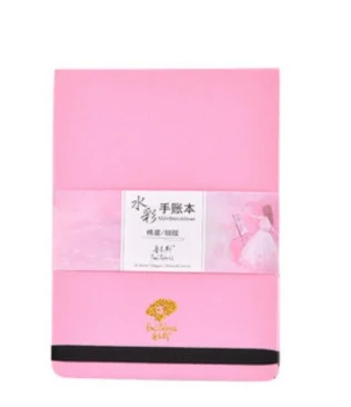 Пол Рубенс 300 г/м2 20 листов хлопок Акварельная бумага для рисования блокнот кожаный чехол Портативный арт Aquarelle альбом для акварельных красок - Цвет: pink