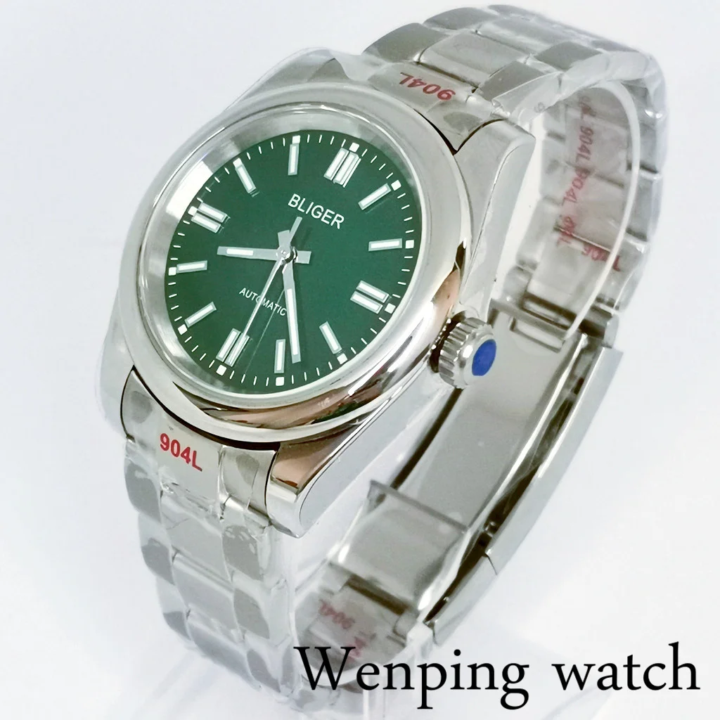 

Bliger 36mm/39mm Black/Blue/White multiple colour Dial Mens Watches Green Luminous Sapphire Glass MIYOTA 8215 Automatic Watch