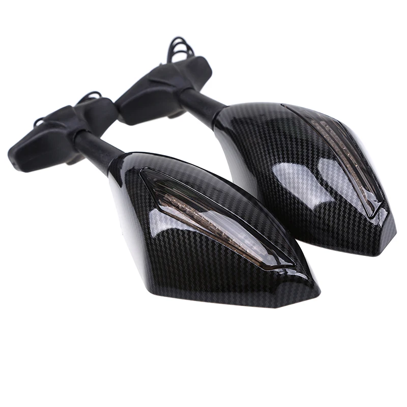 Posbay мотоциклетные светодиодные зеркала с поворотным сигналом для Honda Suzuki Kawasaki