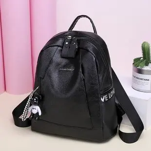 

2019 Summer New Women's Backpack Oxford Cloth Waterproof Zipper Little Pendant Solid Large Capacity Fashion Casual Backpack