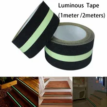 2 Sizes Trendy Office Children Photoluminescent Glow In The Dark Self Adhesive Grip Tape Safety Tapes