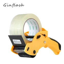 Ginflash 1pc Tape Sealing Packer Tape Dispenser Capable 6cm Width Sealing Tape Holder Cutter Manual Packing Machine color random