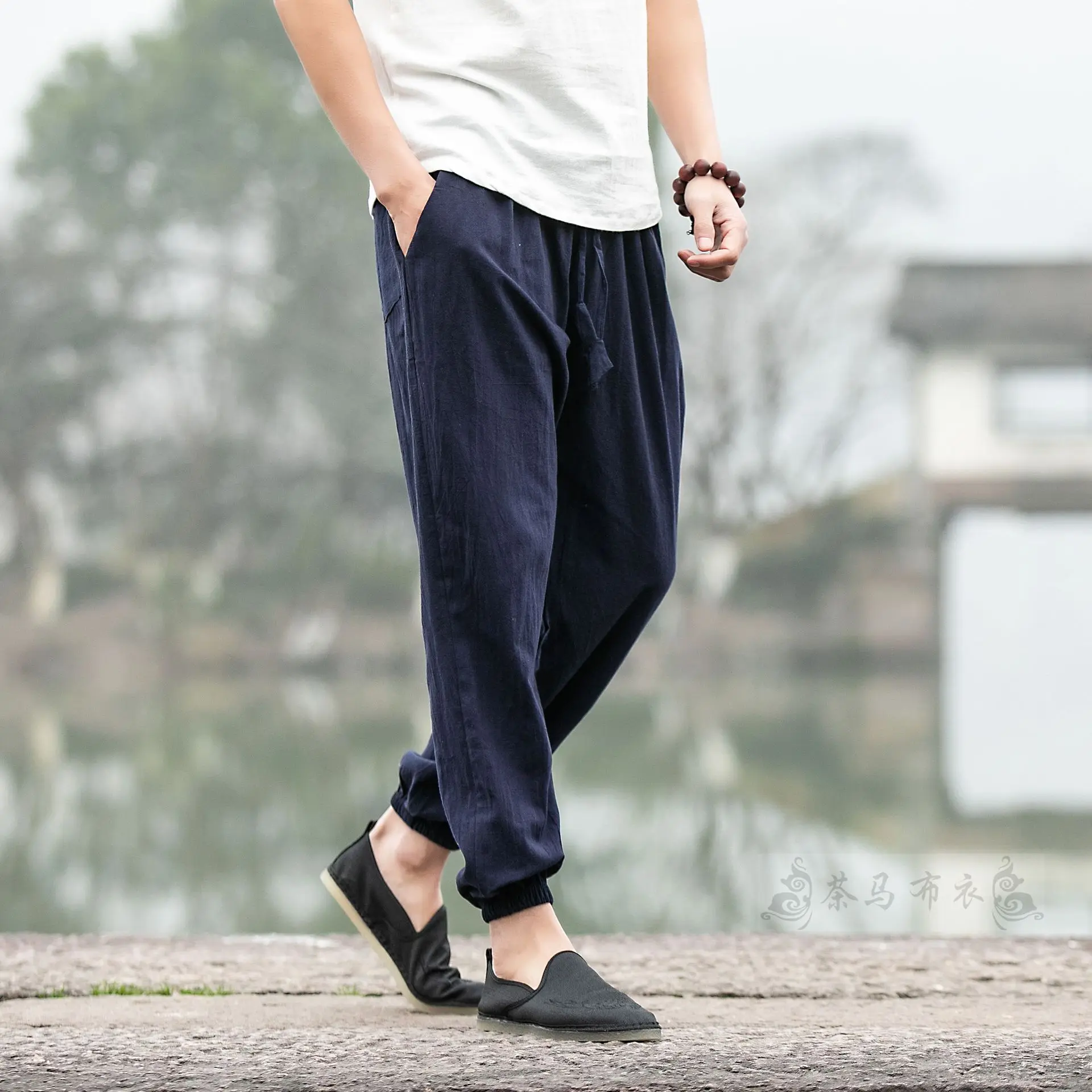 

New Style Spring And Summer New Style Chinese-style MEN'S Wear Men's Linen Pant MEN'S Pants Casual Pants Skinny Harem Pants Men'