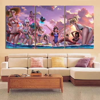 

Embroidery 5D DIY Diamond Cross Stitch 3 Pcs Painting Anime Girls Home Decor Full Round Drill Picture Cartoon Handmade Wall Art