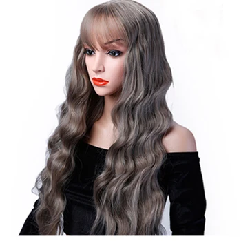 

MANWEI Hair Synthetic Wig Loose Wave Black 26 Inch Ombre Blonde Deep Wave Super Long curls Synthetic Wigs For Black Women