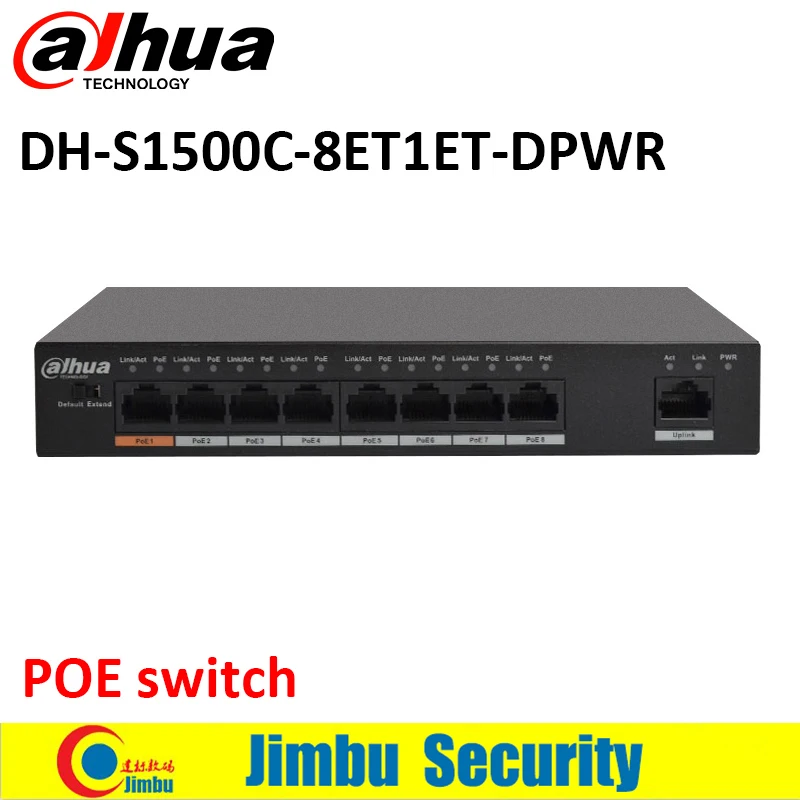 Dahua 8CH POE Switch DH-S1500C-8ET1ET for IP camera Upto 250M Power transmission