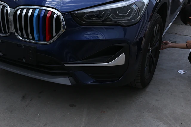 2 Pcs Für BMW Neue X1 F48 2020-2021 ABS Chrom Front Nebel Lampe Streifen  Trim Auto Zubehör - AliExpress