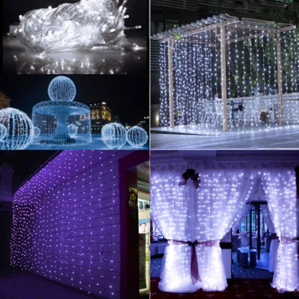 

300 LED Fairy String Curtain Light Birthday Party Wedding Fairy String Light Garland Christmas Wedding Decoration LED Lighting