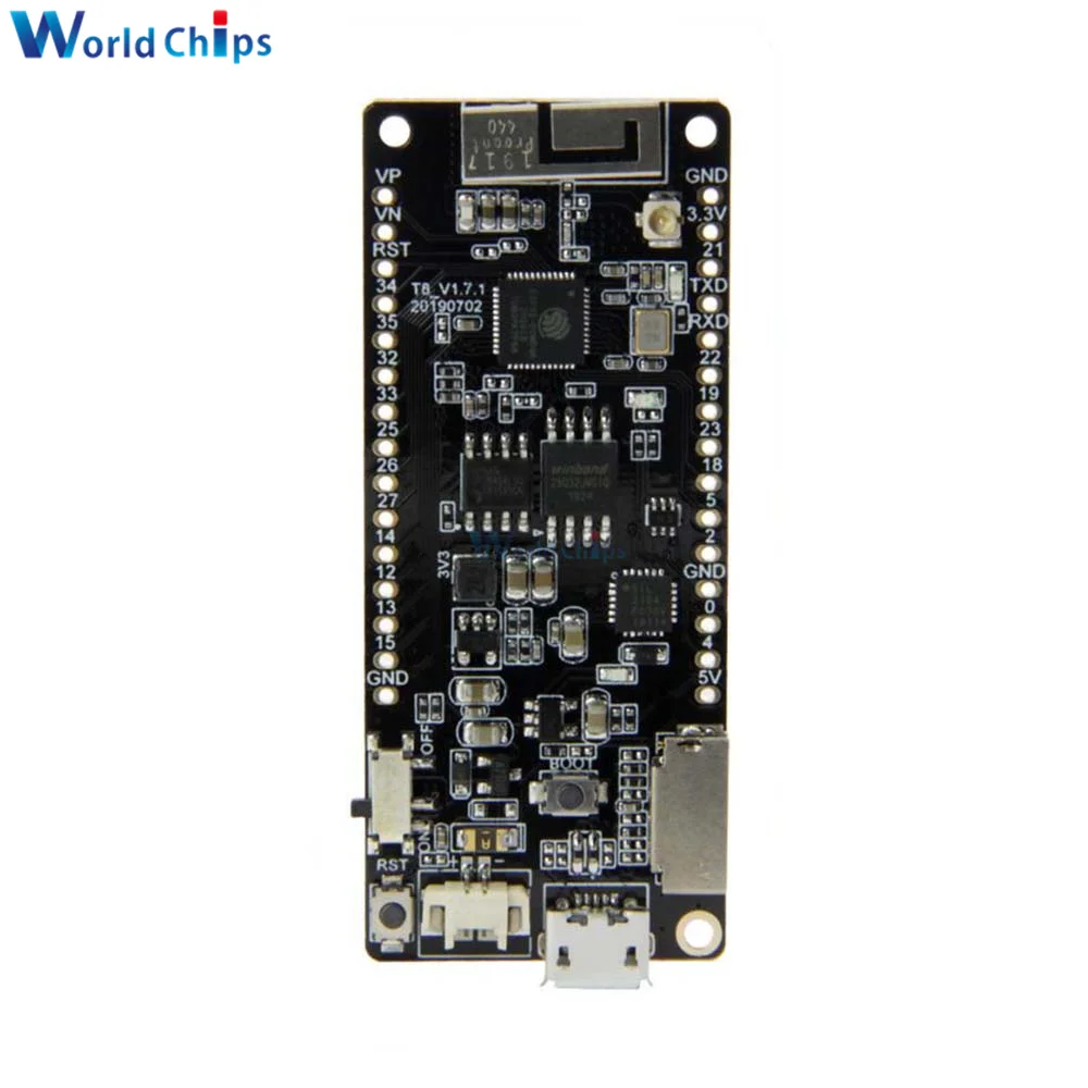 ESP32-WROVER REV1 WiFi Bluetooth Module 4MB Flash 8MB PSRAM with 3D Antenna Support TF Card For Smart Home/IoT Project | Электронные