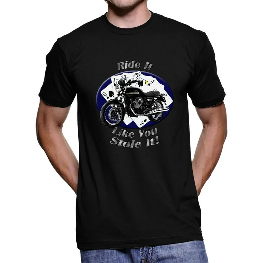 

Moto Guzzi V7 Classic Ride It Men`S Dark T-Shirt Customize Tee Shirt