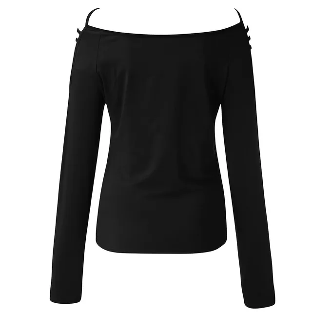 Sexy Blouses For Women Summer Casual Cut Out Tunic Streetwear Hollow Out Tops solid color Long sleeve Pullover Ladies Shirts 4