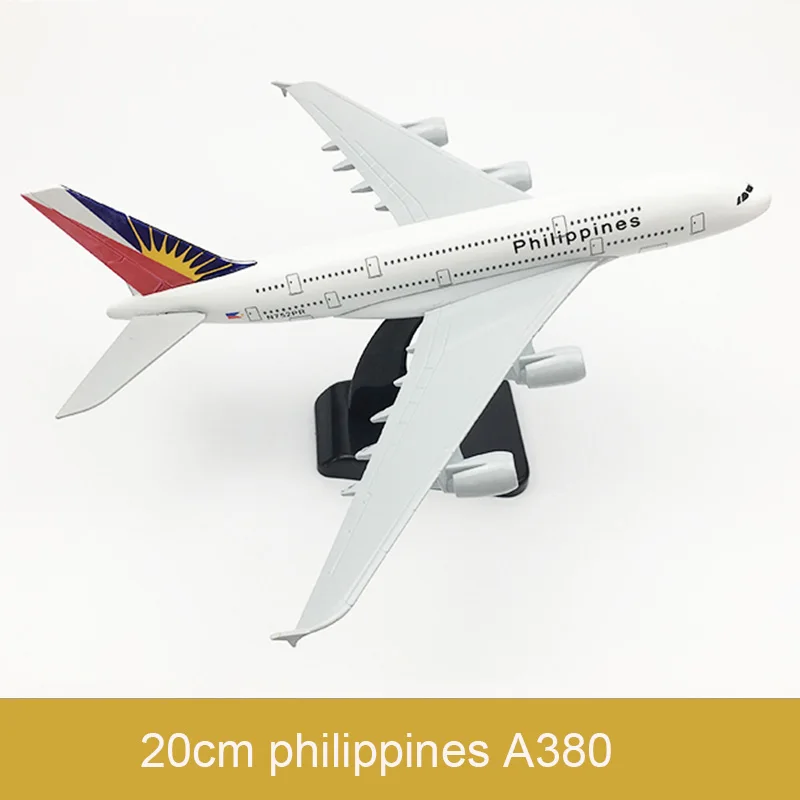 20 см Airbus A380 прототип Hainan Airways Saudi Sri Lanka модель самолета имитирует из сплава пассажирский самолет модель Вьетнам Франция - Цвет: Золотой