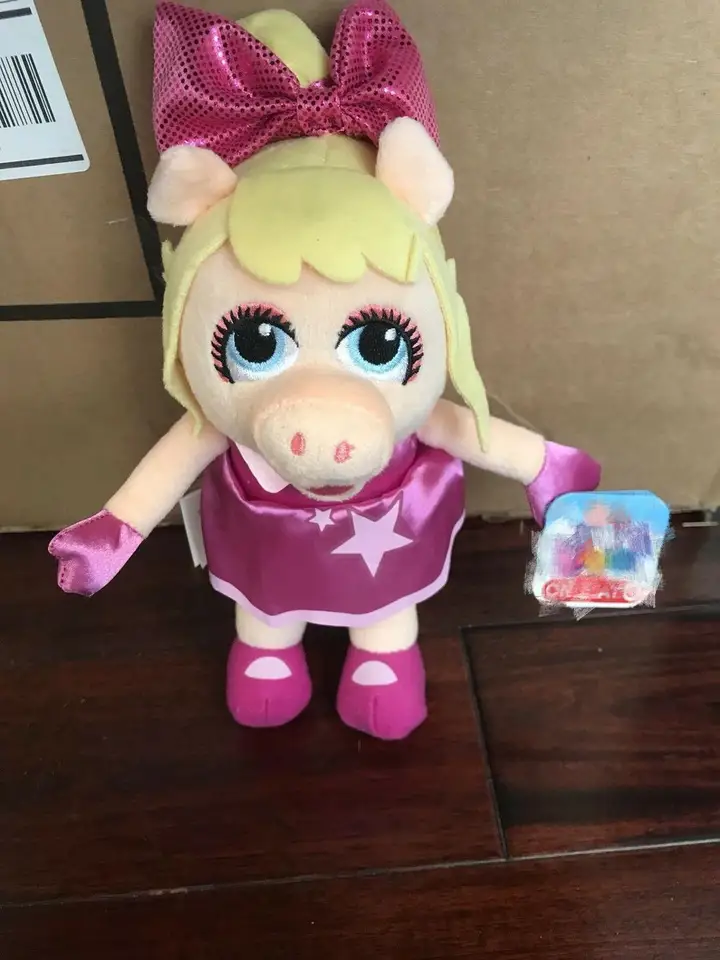 Junior Muppet Babies Miss Piggy Plush Toy 9 Toddler Dress Pig