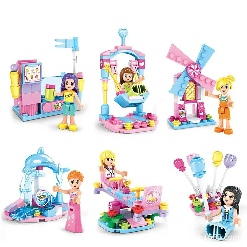 

Children Educational Toys Assembling Small Particles Building Blocks Bricks Girls Playground Compatible with Kids Toy Gifts X06