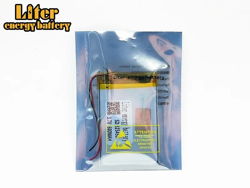 eBook Rechargeable Battery 323450 600mah Li-Po lithium polymer battery 3.7v For GPS MP3 MP4 MP5 DVD Toy Driving Recorder