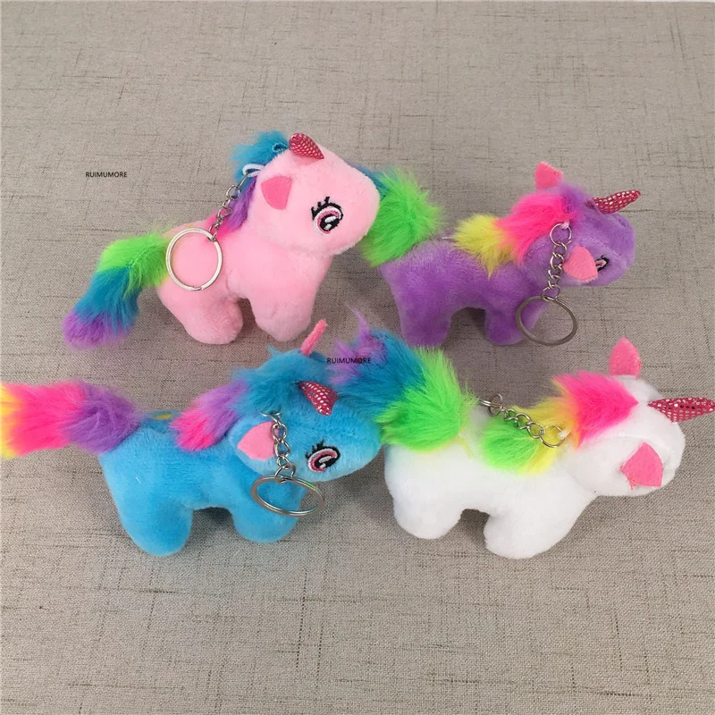 Colorful Horse Plush 9CM Standing Toys Key Chain Stuffed Animal Doll TOY | Игрушки и хобби
