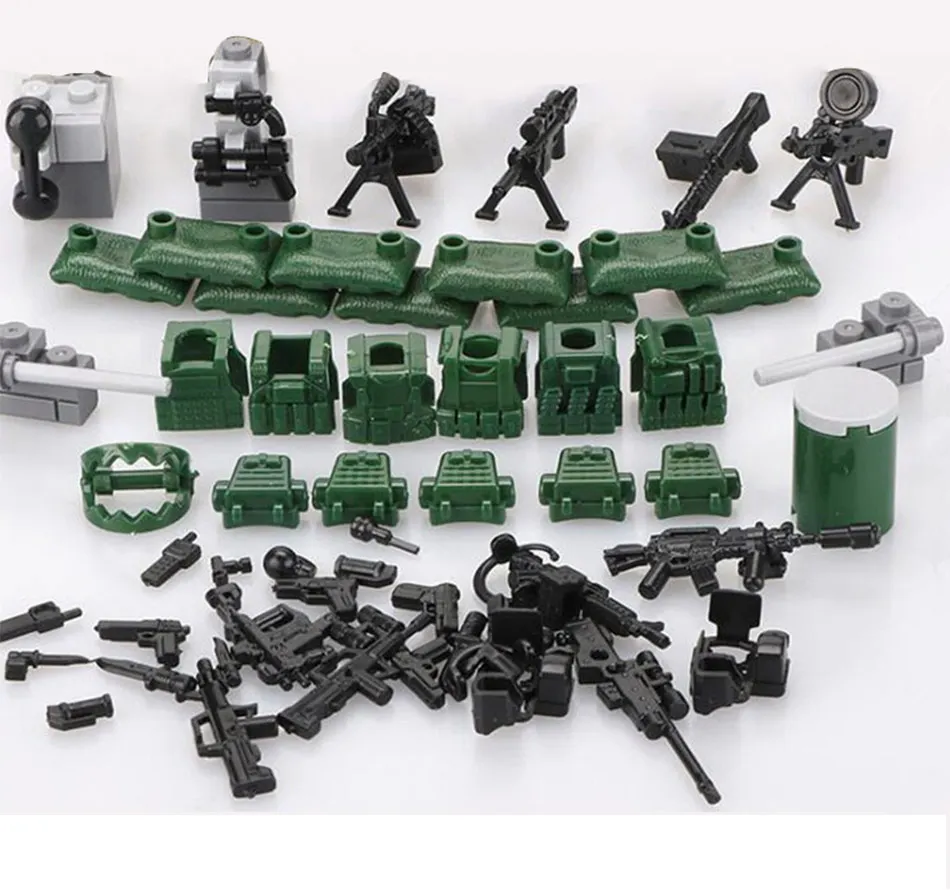 DIY SWAT команда Фигурки строительные блоки военный солдат мини куклы кирпичи