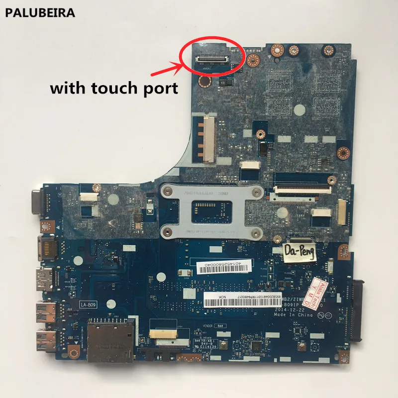 PALUBEIRA 5B20G46259 для lenovo Ideapad Motherboard Материнская плата ноутбука ZIWB2/ZIWB3/ZIWE1 LA-B091P SR1EF I5 cpu