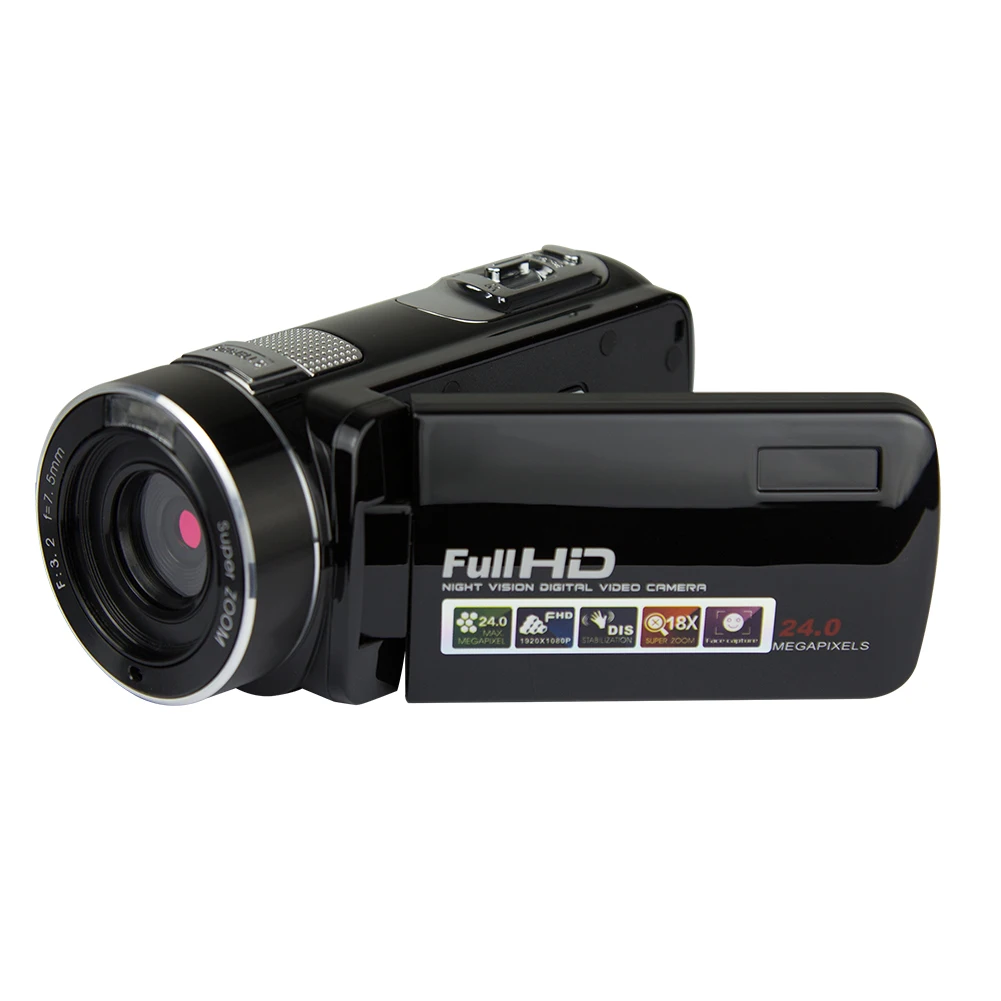 

Digital 24 Million Pixels HD 1080P Infrared Video Camcorder Night Vision Handheld LCD Screen Camera Durable 16X Zoom With Plug