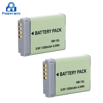 

2pcs Powerwin 1250mAh 3.6V NB-13L NB13L NB 13L Camera Battery For Canon G7 X Mark II G7X PM165 G5 X G5X G9 X G9X SX620 SX720 HS