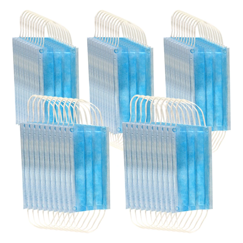 

50pcs Disposable Regular Mouth Cover Face Mask Non-woven Anti Dust Bacterial Face Mask for COVID-19 Dropshipping