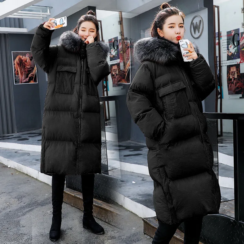 Winter Long Sleeve Thick Mid-length Straight-Cut Casual Fashion Cotton-padded Clothes/Cotton Coat