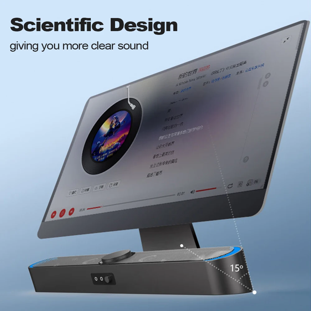 SADA V-198 с питанием от USB Саундбар компьютерные колонки W/светодиодный свет 3,5 мм аудио Микрофон Разъем Проводная звуковая панель для планшетов ноутбуков