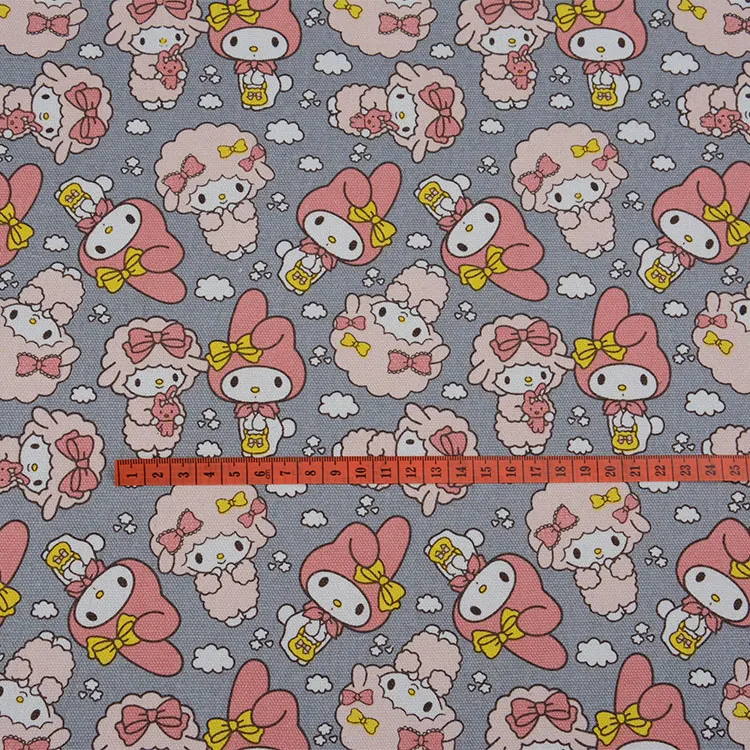 My Melody кролик фортепиано овца облако печать ручная работа пэтчворк хлопок холст тканевая Подушка Diy скатерть Диван Обложка 91 см x 145 см